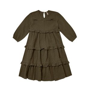 Rylee + Cru Mabel Long Dress - Army size 8-9y.  100% cotton